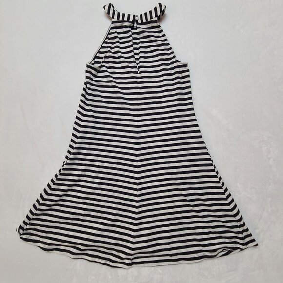 Express Black White Striped Halter Dress Size XS - Picture 7 of 14